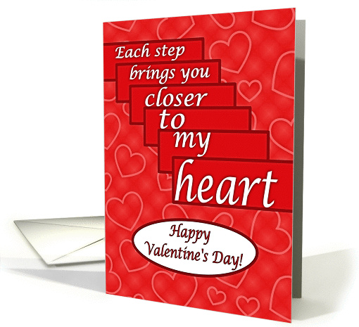 Happy Valentine's Day, Stepping Softly into my Heart card (892117)