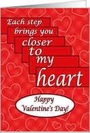 Happy Valentine’s Day, Stepping Softly into my Heart card