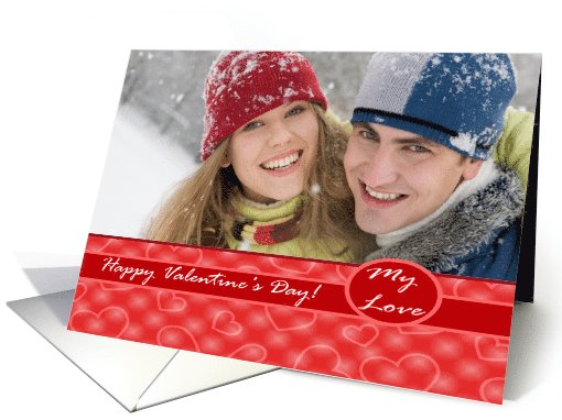 Valentine Photo Card for Sweetheart, Dancing Hearts card (896538)