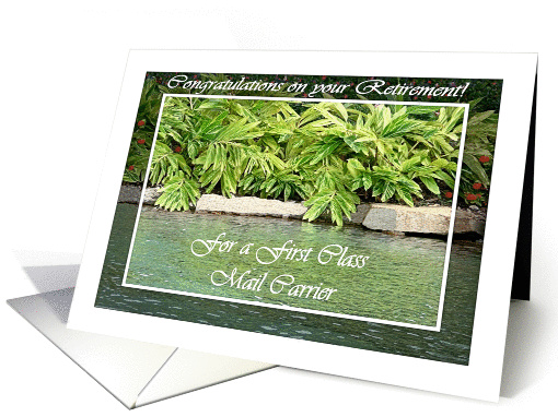 Congratulations Retirement for Mail Carrier, Pond of Wishes card