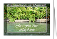 Congratulations Retirement for Mail Carrier, Pond of Wishes card