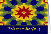 Welcome to the Group, Colorful Rose Window Painting card