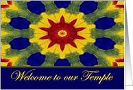 Welcome to our Temple, Colorful Circle of Ten Painting card