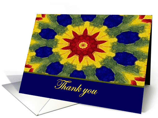 Thank you for Life Partner, Colorful Rose Window Painting card
