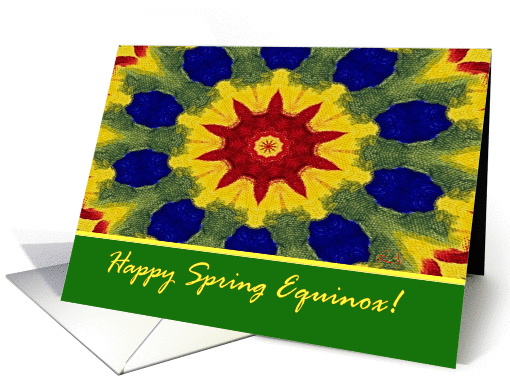 Happy Spring Equinox, Rose Window Painting card (911952)