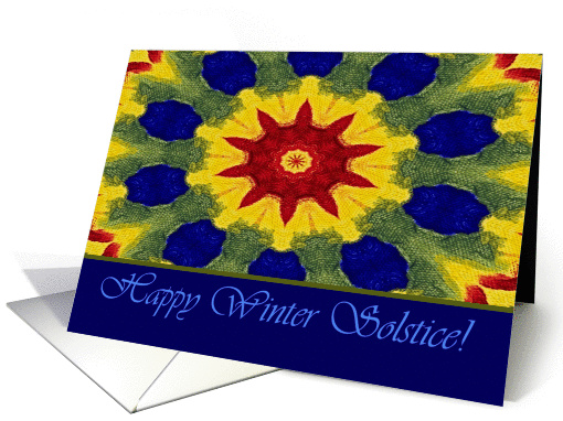 Happy Winter Solstice, Rose Window Painting card (911968)