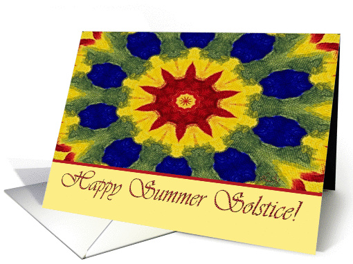 Happy Summer Solstice, Rose Window Painting card (911969)