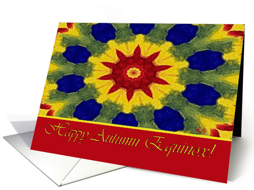 Happy Autumn Equinox, Rose Window Painting card (911981)