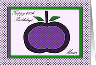 Happy 65th Birthday for Mum, Purple Apple Collage card