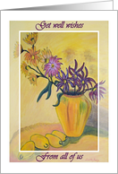 Business Get Well Wishes, Vase Flowers Painting card