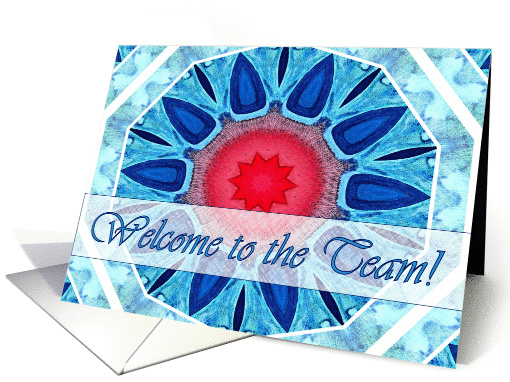 Welcome to the Team, Red and Blue Mandala card (980313)
