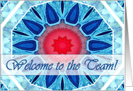 Welcome to the Team, Red and Blue Mandala card