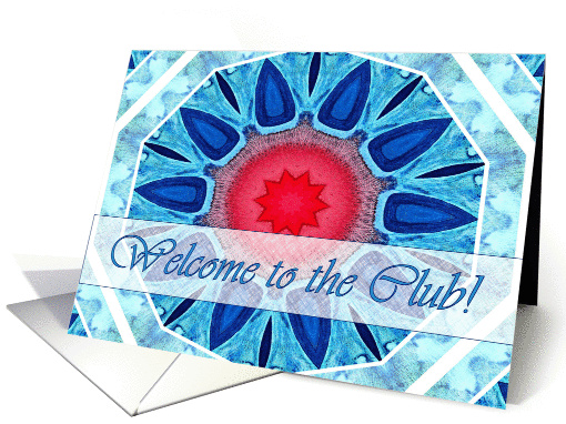 Welcome to the Club, Red and Blue Mandala card (980319)