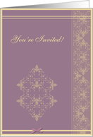 Lavender Damask card