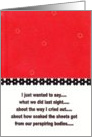 About what we did last night...... card
