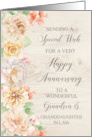 Rustic Flowers Grandson and Granddaughter in Law Happy Anniversary card