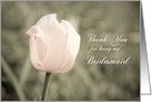 Thank You Bridesmaid - Pink Tulip card