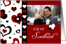 Happy Valentine’s Day Sweetheart Photo Card - Red Hearts card