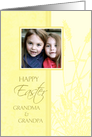 Happy Easter for Grandparents Photo Card - Pastel Yellow card