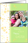 Happy Easter Photo Card - Spring Flowers card
