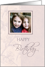 Happy Birthday Photo Card - Pink Floral card