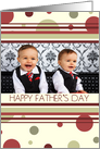 Happy Father’s Day Photo Card - Red Dots card