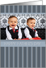 Happy Father’s Day Photo Card - Modern Stripes card
