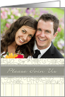 Wedding Invitation Photo Card - Cream Floral card
