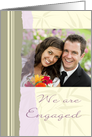 Engagement Announcement Photo Card - Lavender and Beige card