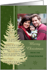 Merry Christmas Photo Card - Christmas Tree card