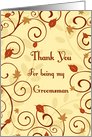 Thank You Groomsman - Fall Leaves card