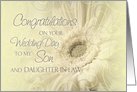 Son & Daughter in Law Wedding Congratulations - Yellow Floral card