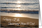 Happy 45th Anniversary Mom & Dad - Beach Wave card