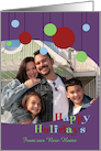 Happy Holidays New Home Photo Card - Modern Ornaments card