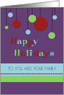 Happy Holidays Christmas Card - Modern Decorations card