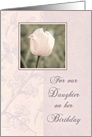 Happy Birthday Daughter- Pink Tulip card