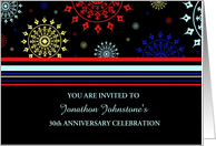 Custom Employee Anniversary Party Invitations - Colorful Stars card