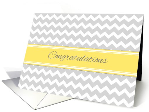 Employee Anniversary - Yellow Grey Chevron card (1006937)