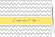 Employee Anniversary - Yellow Grey Chevron card