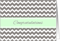 Employee Anniversary - Mint Grey Chevron card