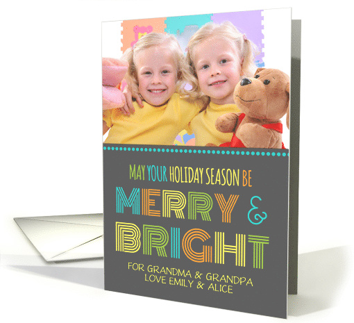 Photo Merry & Bright for Grandparents Christmas Card -... (1153228)