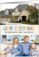 Merry Everything We’ve Moved Custom Name Photo card