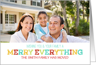 Merry Everything We’ve Moved Custom Name Photo card