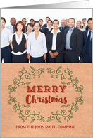 Kraft Paper Vintage Business Christmas Custom Photo Card