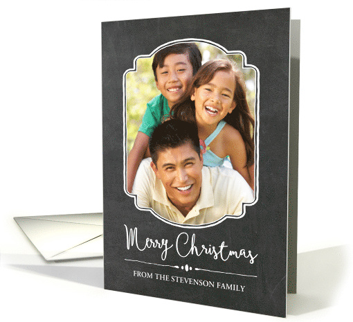 Chalkboard Vintage Christmas Custom Family Photo card (1406330)