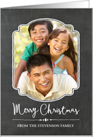 Chalkboard Vintage Christmas Custom Family Photo Card