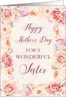 Purple and Pink Flowers Sister Mother’s Day Card