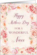 Purple and Pink Flowers Niece Mother’s Day Card