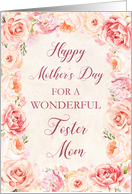 Purple and Pink Flowers Foster Mom Mother’s Day Card