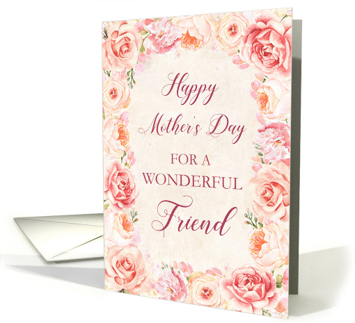Purple and Pink Flowers Friend Mother's Day card (1833316)